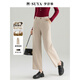 夢(mèng)舒雅親膚軟糯丨九分小個(gè)子美拉德毛呢冬季高腰加厚窄版闊腿褲