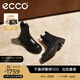 愛(ài)步（ECCO）切爾西靴女 女士百搭厚底增高牛皮靴 革新214793 HL 黑色21479351052 38