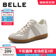 百麗（Belle）散文詩(shī)復古德訓鞋女簡(jiǎn)約百搭情侶同款休閑鞋B0992AM5 米白-高幫女款（內增高2cm） 36 (230mm)