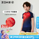 洲克（ZOKE）男童分體二件套泳衣運動(dòng)溫泉沙灘戲水泳裝125503568紅藍中國花14