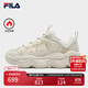 FILA 斐樂(lè )官方女鞋豌豆加絨鞋老爹鞋2025冬季新款休閑厚底運動(dòng)鞋 杏仁奶白/杏仁餅干棕-MA 37.5