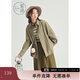 紫涵（ZIHAN）紫涵綠色長袖襯衫短外套女春季森系小個(gè)子寬松慵懶上衣 苔蘚綠 M
