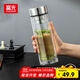 富光玻璃杯雙層 帶茶隔大容量隔熱茶杯高檔商務(wù)泡茶車載水杯透明杯子