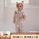 OAK FAMILY新品爬服哈衣新生嬰幼兒男女寶寶斜襟長(cháng)袖純棉連體衣 狗狗派對 80cm