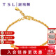 謝瑞麟（TSL） 黃金手鏈細素鏈足金鏈子氣質(zhì)送手飾品YL770 約3.55克 工費800元