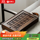 金鑲玉 茶盤(pán)家用小號竹木茶具托盤(pán)茶海儲水式棕中盛35*23*5.5cm