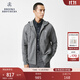 布克兄弟（BrooksBrothers）男士秋冬新連帽抽繩logo拉鏈衛衣外套 0007-灰色 L