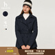哈吉斯（HAZZYS）女裝 春秋款女士翻領(lǐng)通勤風(fēng)雙排扣棉服女ASSSU0BCF04 藏青色NV XL （170/92A 42）