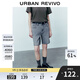URUR2025秋季新款女裝復古貓須水洗腰帶牛仔短褲UYY850082 淺藍 28