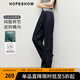 紅袖寬松垂感牛仔褲2025春季新款女裝酷颯氣質(zhì)原色高腰休閑闊腿長(cháng)褲 深牛仔藍072 M