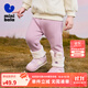 迷你巴拉女童冬新款褲子萌趣可愛(ài)彈力長(cháng)褲【打底褲】 紫紅60211 90 cm
