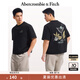 ABERCROMBIE & FITCH男裝女裝情侶裝25夏季度假風(fēng)棉質(zhì)印花圓領(lǐng)短袖T恤KI123-5053 黑色 S (175/92A)