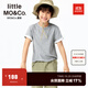 little MO&Co.索羅娜涼感速干 little moco童裝25夏裝新款男女童親子裝短袖T恤 中花灰色 165 165/80