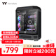 Thermaltake（Tt）The Tower 600 海景房機箱 電腦主機（MATX主板/支持背插/支持420水冷/4090顯卡/水平橫躺） 黑色
