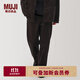 無(wú)印良品（MUJI）男式 木棉混 燈芯絨寬版褲 男士長(cháng)褲子 美拉德秋季 深棕色 S (165/72A)