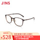 睛姿（JINS）近視眼鏡Airframe輕盈百搭可加配防藍光輻射鏡片UUF24A056 87深棕色玳瑁 1.60(較薄)