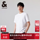 杰克·瓊斯（JACK&JONES）男裝衣服夏季新款男士胸前個(gè)性時(shí)尚刺繡印花純色休閑短袖T恤男裝 本白色A06 M 175