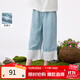 茵曼（INMAN）【萊賽爾】茵曼女童涼感牛仔七分褲2025夏季兒童中大童寬松休閑褲 淺牛仔藍 150