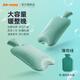 samply熱水袋注水熱敷專(zhuān)用大號加厚防爆被窩腳手暖水袋暖肚子 【送同色布套】斜格薄荷綠2L 2000ml