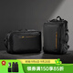 SANWA SUPPLY減負雙肩包AGS 多功能電腦包 防潑水商務(wù)手提包 大容量單肩旅行包 酷感黑色 17英寸