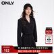 ONLY秋季時(shí)尚簡(jiǎn)約翻領(lǐng)直筒短款西裝牛仔外套女|124155001 J19 黑牛仔 160/80A/S
