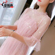 慕瑤雨夏季連衣裙子仙女仙森系法式春夏裝女裝2025年新款潮夏天顯瘦長(cháng)裙 粉色2268 L 105-115斤