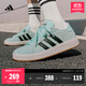 adidas「面包鞋」GRAND COURT BASE 00s休閑低幫板鞋男女阿迪達斯 薄荷綠/黑色/漢玉白   37