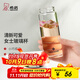 希諾（HEENOOR） 玻璃杯單層女士花茶杯加厚帶蓋水杯小巧便攜家用少女心杯子 米白 260ml