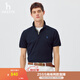 哈吉斯（HAZZYS）男裝 25夏季新款【張晚意明星同款】不“卷”領(lǐng)polo衫ASTZE0CBE10 藏青色NV XL （180/100A 50）