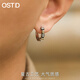 奧斯坦汀（outstanding）S925銀耳環(huán)潮流唐草紋耳圈新款高級(jí)復(fù)古生日情人節(jié)禮物送男女朋友 單只 925銀唐草紋耳圈