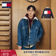 TOMMY JEANS【三合一鋪棉內膽】秋冬男裝美式潮流寬松牛仔棉服夾克外套 牛仔藍/藏青色1AA S （推薦：130-140斤）