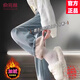 俞兆林（YUZHAOLIN）闊腿牛仔褲女2025春秋冬季新款時(shí)尚加絨加厚保暖潮流百搭直筒褲子 淺藍色-加絨加厚 XL 117-128斤