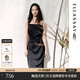 ELLASSAY歌力思經(jīng)典赫本風(fēng)小黑裙夏新款側開(kāi)叉修身顯瘦吊帶連衣裙女Y029 經(jīng)典黑 S