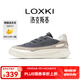 LOXKI/洛克斯基【明星同款】板鞋子男潮流經(jīng)典百搭休閑鞋男 小圓鞋Lite 米白灰 42