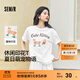 森馬（Semir）短袖t恤女中長(cháng)款寬松顯瘦萌寵印花上衣2025夏裝新款透氣套頭衫 本白10102-戴珍珠項鏈的小貓 L