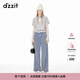 DZZIT【爆款補單】地素立體花朵短袖T恤春秋甜美少女風(fēng) 淺灰色 M