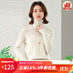 金菊無(wú)縫一線(xiàn)成衣100%綿羊毛2025秋冬新款自由領(lǐng)純色打底毛衣女羊毛衫 白色 L