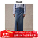 ELAND衣戀半身裙女純棉高腰前開(kāi)叉長(cháng)裙2025秋新款 中牛仔色(01)M/Indigo S 160