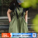 馬登工裝甲板背帶裙吊帶連衣裙夏秋季新款長(cháng)裙子綠色通勤日系收腰 軍綠色 馬登工裝 均碼