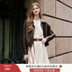 香影黑色皮衣外套女小個(gè)子2025秋季新款高級感酷颯風(fēng)短款pu皮夾克 咖色 M 160/84A/95-110斤