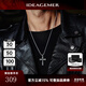 IDEAGEMER925銀十字架項鏈男士個(gè)性復古小眾百搭痞帥男生吊墜鎖骨鏈首飾品 十字架吊墜+鈦鋼鏈50CM支持刻字
