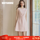 ROEYSHOUSE羅衣溫柔粉色無(wú)袖連衣裙女2025夏季新款氣質(zhì)通勤收腰A字裙子11647 粉色 M
