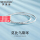 夢(mèng)黛麗品牌銀手鐲女【雙環(huán)莫比烏斯】銀手鐲實(shí)心步離生日禮物520送女友 莫比烏斯雙環(huán)手鐲約【60圈口】