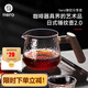 Hero日式錘紋壺咖啡壺耐高溫茶壺加厚玻璃手沖分享壺400ml 不帶杯子