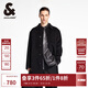 杰克·瓊斯（JACK&JONES）男裝春秋舒適面料時(shí)尚基礎百搭常規翻領(lǐng)中長(cháng)款毛呢大衣224427027 黑色E40 常規 黑色E40 M 175