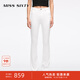 MISS SIXTY2025夏季新款牛仔褲女白色含醋酸復(fù)古顯瘦微喇叭長褲 白色短版 24