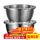 LZJV不銹鋼瀝水籃洗菜盆廚房家用洗水果洗菜籃淘米盆篩 【316鋼+特厚特深】馬上結束 /【20cm】實(shí)盆送漏盆