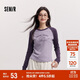 森馬（Semir）長袖T恤女拼色插肩袖小狗套頭衫鹽系潮冬季抓毛衣服101724101010