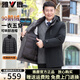 雅鹿中老年爸爸鵝絨羽絨服男2026新款加厚一衣五穿可拆卸內膽保暖外套 黑色 （90鵝絨+可拆卸內膽） L /175【推薦110-130斤】