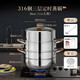 雙立人（ZWILLING）德國316不銹鋼蒸鍋食品級定時(shí)蒸鍋家用加厚蒸籠屜大容量多層蒸鍋 進(jìn)口三層蒸鍋【升級316鋼】 30cm